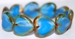 Koraliki Czech Glass Beads Hearts 16X15mm