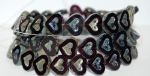 Koraliki Czech Glass Beads Hearts 14x12mm