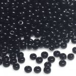 Rocaille 6/0 Czech seed beads -  Jet - 10 gram
