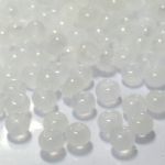Rocaille 4/0 Czech seed beads - Opal White 02090 - 50 gram