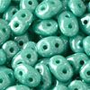 Superduo 2,5x5mm Luster Turquoise Green 10 gram