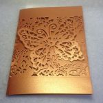 Baza kartki  AżurowyMotyll wytłaczany: 15x21 cm metalic copper -1 szt