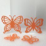 Scrapki Ażurowe motyle tłoczone pearl pumpkin-zestaw (4 szt)