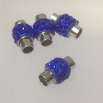 Zapięcie magnetyczne 5 mm z kryształkami cobalt (15,5x11mm) - 1 szt