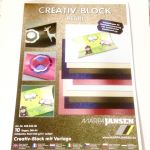 Zestaw kartonów A4 -Creativ Block- z szablonem na pudełko 250g/m2 10 kartek perłowych