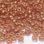 Rocaille 6/0 Czech seed beads - Transparent Alabaster Coffee Pearl Coffee Lined - 10 gram