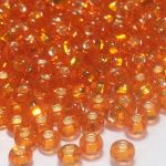 Rocaille 6/0 Czech seed beads - Silver Lined Orange 97000 - 10 gram