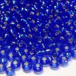 Rocaille 6/0 Czech seed beads - Silver Lined Sapphire 37050 - 10 gram