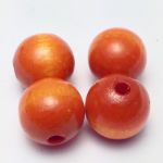 Drewniane kulki pomarańczowe 12 mm 1 szt.