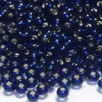 Rocaille 1/0 Czech seed beads - Silver Lined Capri Blue 67100 - 50 gram