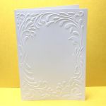 Baza kartki A6 Flores  wytłaczany: 10,5X14 cm satin white - 1 szt