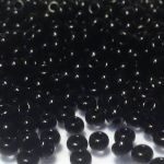 Rocaille 8/0 Czech seed beads - Opaque Black 23980 - 10 gram