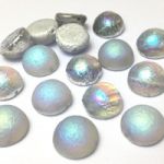 Dome Bead 14x8mm Crystal Etched Silver Rainbow 1 szt.