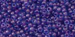 Toho Round 11/0 Inside Color Aqua Purple Lined TR-11-252 10 gram