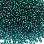 Rocaille 11/0 Czech seed beads - Silver Lined Emerald/Teal col 57710 - 10 gram