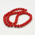 Jadeit 8 mm  RED sznur (ok 51 szt) - 1