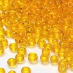 Rocaille 8/0 Czech seed beads - Transparent Yellow/Topaz  - 10 gram