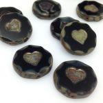 Koraliki Czech Glass Beads Heart 21x0,5mm - 1 szt
