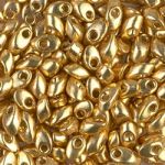 Miyuki Long Magatama  Duracoat Galvanized Gold LMA4202 -10 gram