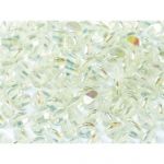 Pinch Beads 5x3mm Crystal Green Rainbow - 5 g (ok.60 szt.)