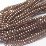 Perełki Jablonec Shiny 2mm Cocoa sznur (ok.150 szt) 1 sznur