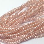 Perełki Jablonec Shiny 2mm Soft Pink sznur (ok.150 szt) 1 sznur