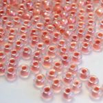 Rocaille 6/0 Czech seed beads - Transparent Crystal Salmon Lined col 38689 - 10 gram