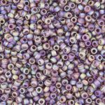 Beads Toho Round 8/0 Trans-Rainbow-Frosted Med Amethyst TR-08-166BF 10 gram