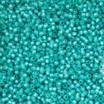 Toho Round 11/0 Silver-Lined Milky Teal  TR-11-2104 10 gram