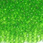 Rocaille 9/0 Czech seed beads - Transparent Lt. Grass col 50430 -10 gram