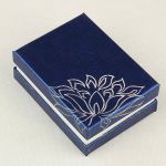 Pudełko na biżuterię 9x6,8X3,3 cm BLUE środek welurowy - 1 szt
