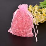 Rectangle Organza Bags 90/70mm  pink -  1 pc