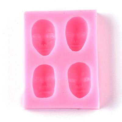 Forma silikonowa - 3D Human Face 68,5x51,5x13 mm (26,5-27,5x17,5 mm) - 1 szt
