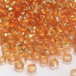 Rocaille 11/0 Czech seed beads - Silver Lined Orange Peach - 10 gram