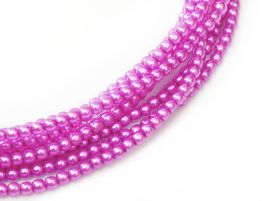 Perełki Jablonec Shiny 2mm Hot Pink  (ok 150 szt)  - 1 sznur