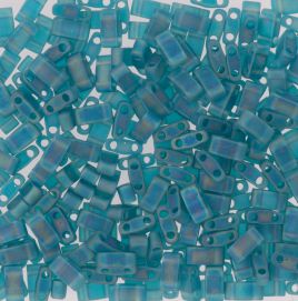 Miyuki Half Tila Beads HTL2405FR - Matted Transp Teal AB - 5 gram ok.125 szt.