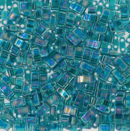 Miyuki Half Tila Beads HTL2458 - Transparent Teal AB - 5 gram ok.125 szt.