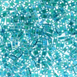 Miyuki Quarter Tila Beads Transparent Teal QTL2458 - 5 gram