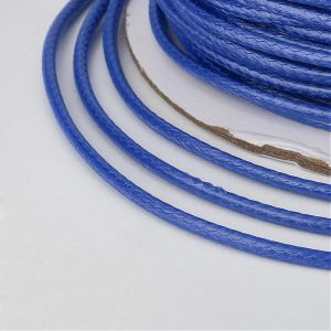 Sznurek powlekany poliester BLUE  1 mm  - 1 m