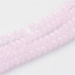 Kryształki rondelle 3x2 mm Opal Pink  sznur (ok 200 szt.) - 1 szt