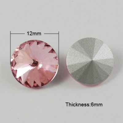 Kryształek rivoli 12mm Pearl Pink - 1 szt.