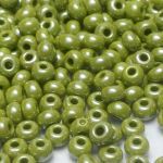 Rocaille 5/0 Czech seed beads - Opaque Lustered Olivine col 83113 -10 gram