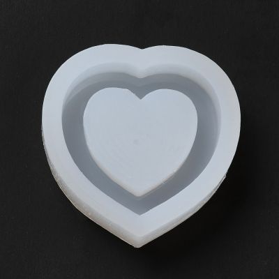 Forma silikonowa - HEART - 39,5x39,58 mm(48,5x 40,5x13 mm)  - 1 szt