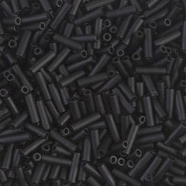 Miyuki Bugles #2 - 6x1,7mm Black Mated 0401F - 10 gram