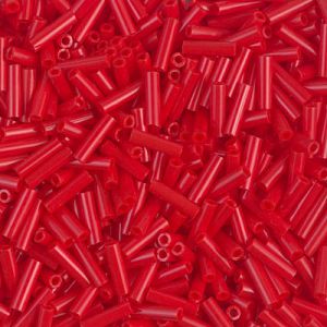Miyuki Bugles #2 - 6x1,7mm Opaque Dark Red 0408 - 10 gram