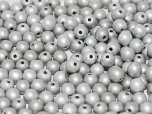 Round Beads 4 mm  Crystal  Labrador Full Matted - 50 szt