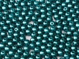 Round Beads 6 mm Alabaster Pastel Emerald - 20 szt