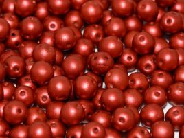RounDuo® Beads 5 mm (2 hole) Lava Red  - 10 szt