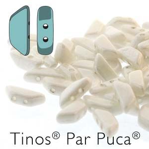 Tinos® Par Puca® 4x10 mm Opaque White Luster - 5 gr