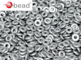O bead ® 1 x 3,8 mm Alabaster Metallic Silver- 5 gram